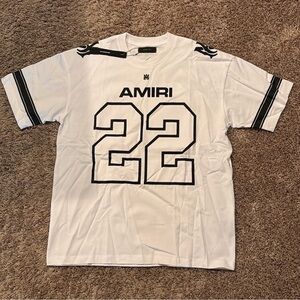 Brand New #22 White Amiri Cotton Jersey Men’s Medium